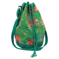 Hermes canvas bag, parrots print