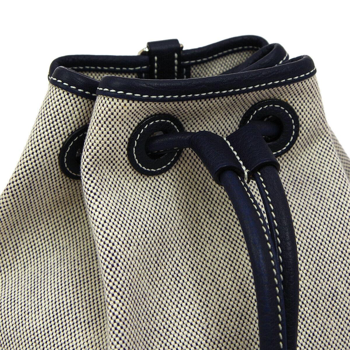 Hermes Canvas Blue Leather Carryall Men's Women's Shoulder Sling Backpack Bag

Canvas
Leather
Woven lining
Made in France
Shoulder strap drop 32