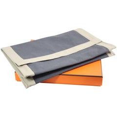Hermes Canvas Clutch / Toiletrry Pouch