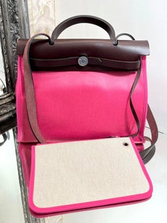 Hermes Canvas & Leather Herbag 31