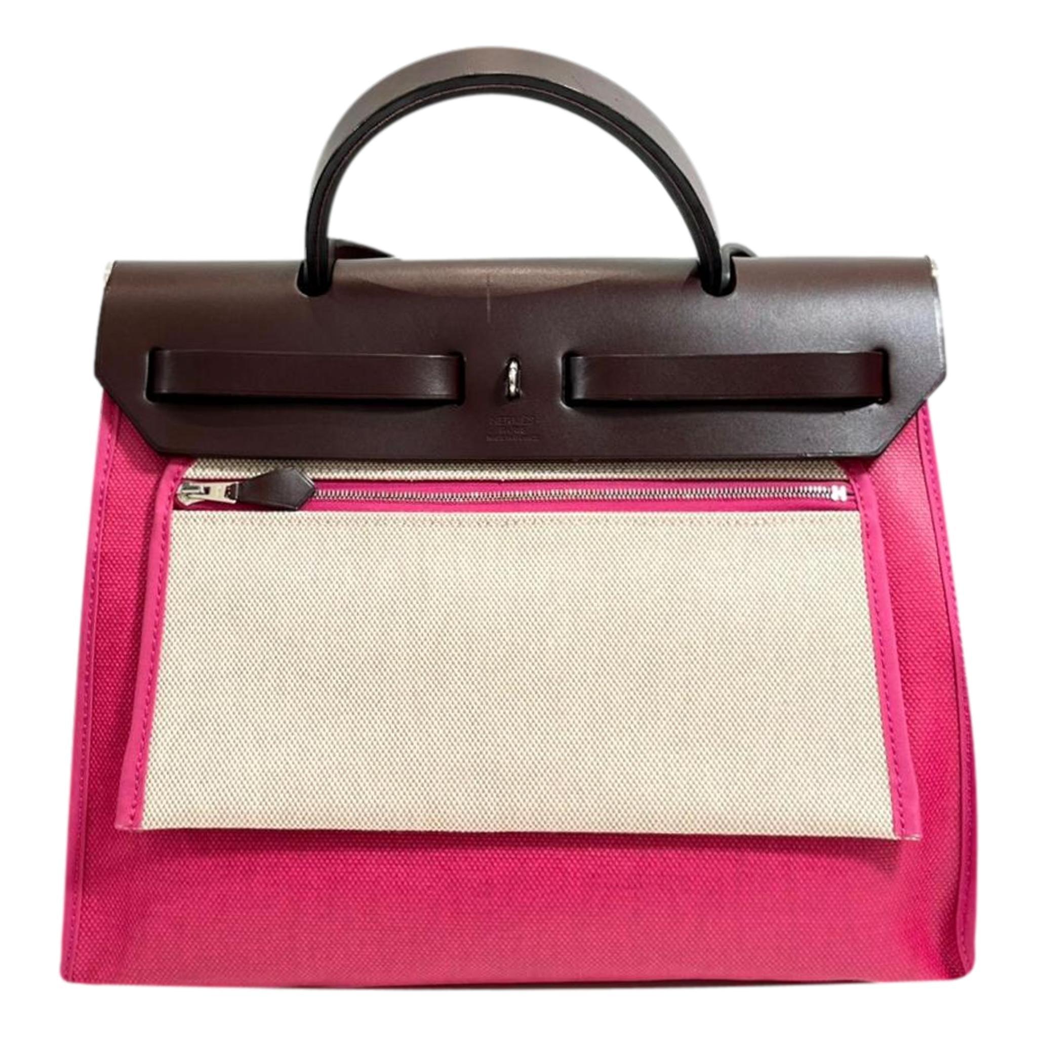 Women's Hermes Canvas & Leather Herbag 31cm For Sale