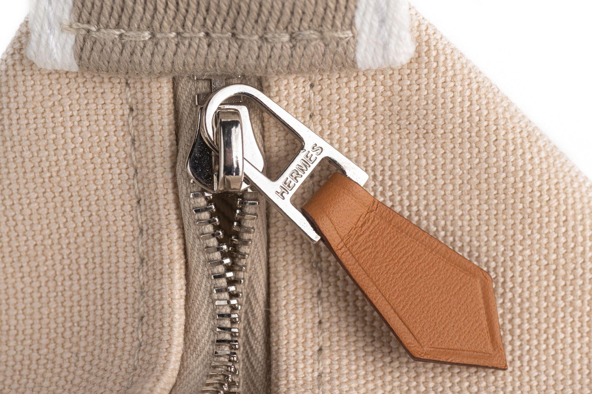 Marsupio Hermès in tela piccolo per la sposa in vendita 5