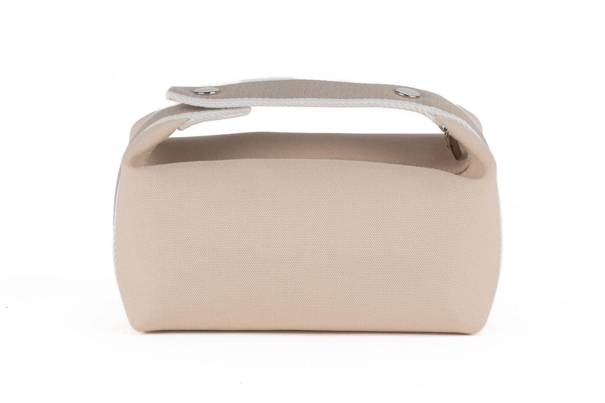 Beige Marsupio Hermès in tela piccolo per la sposa in vendita