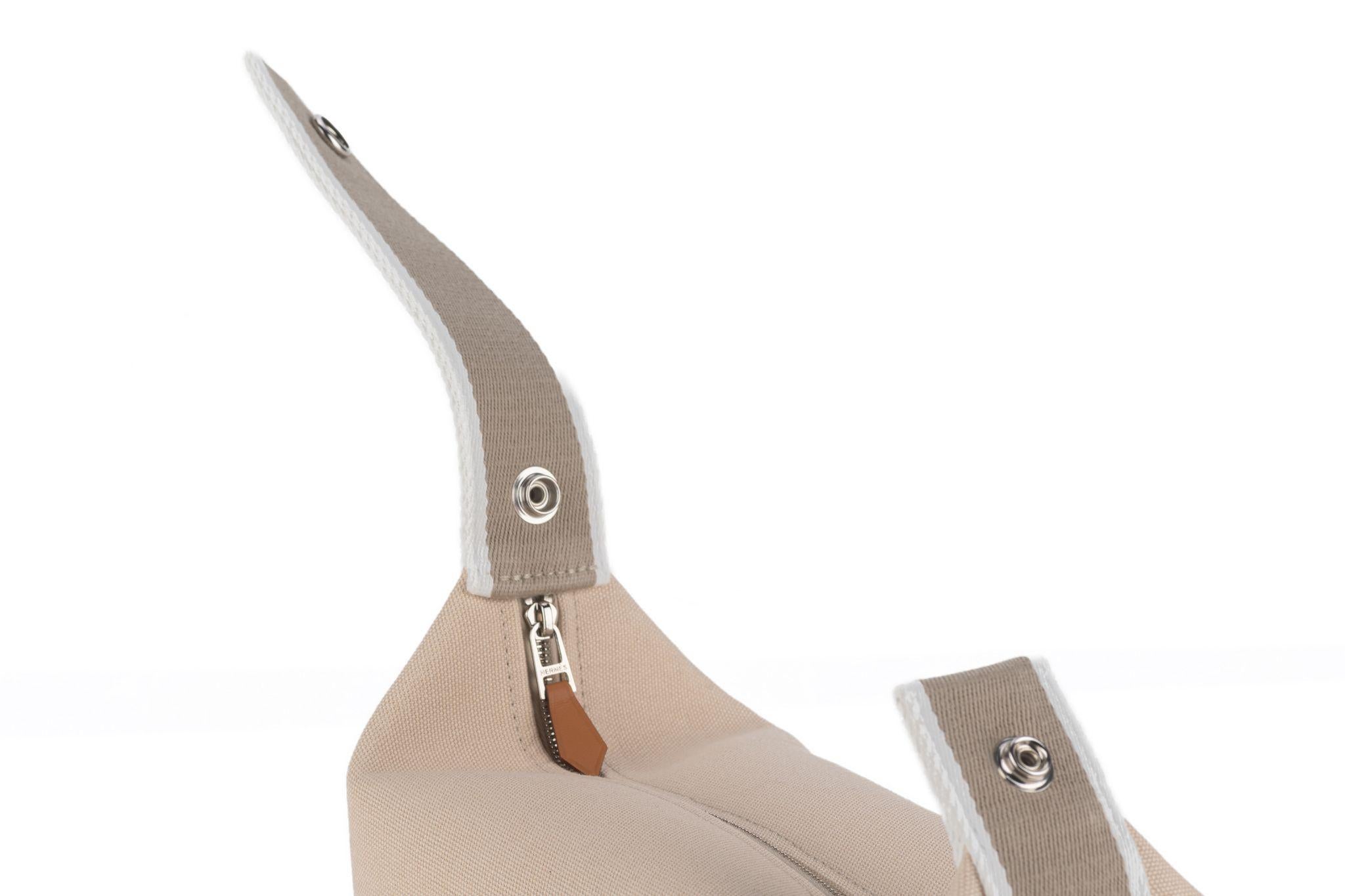Marsupio Hermès in tela piccolo per la sposa in vendita 3