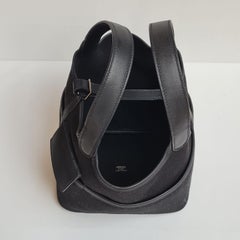 Hermes Canvas/Swift Leather Black Picotin 18 Cargo Bag