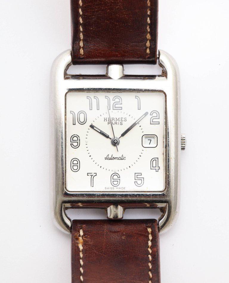 A great classic double strap 'cape cod' Hermès watch from the 1990s.
The automatic movement is the highest quality of Hermes movements and more
desirable to own.