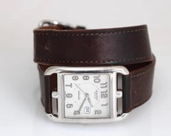 Hermes Cape Cod Automatic Steel Ladies Quartz Wrist Watch with Double Tour Strap
