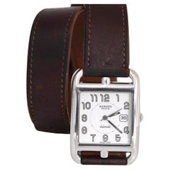 Hermes Cape Cod Automatic Steel Ladies Quartz Wrist Watch with Double Tour Strap