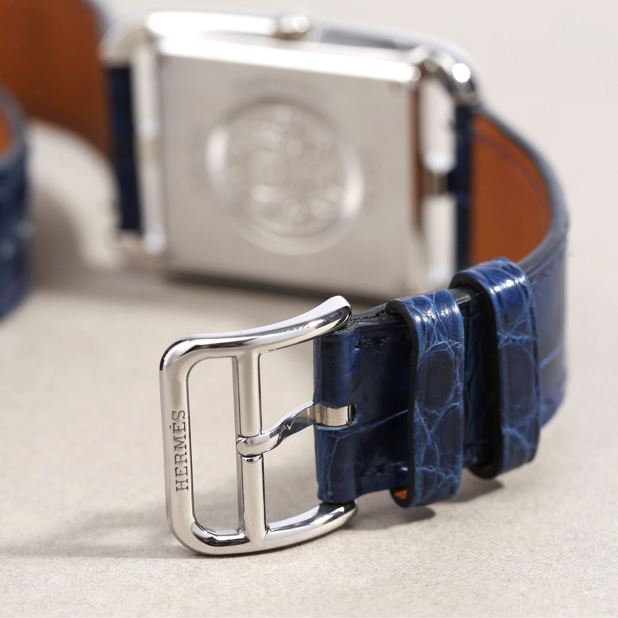 Hermes Cape Cod CC3.730 Ladies Stainless Steel Lapis Lazuli Dial Watch 1