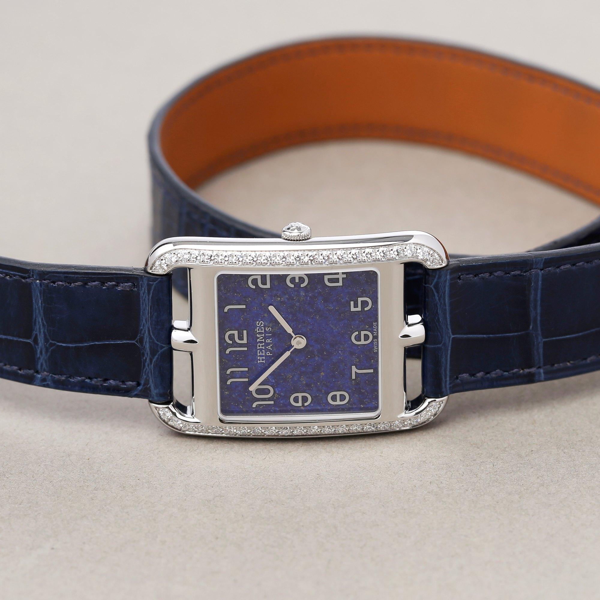 Hermes Cape Cod CC3.730 Ladies Stainless Steel Lapis Lazuli Dial Watch 2