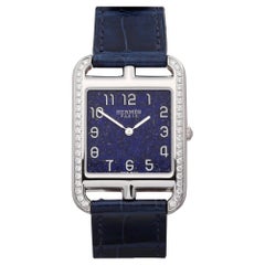 Hermes Cape Cod CC3.730 - Montre pour femme en acier inoxydable avec cadran Lapis Lazuli