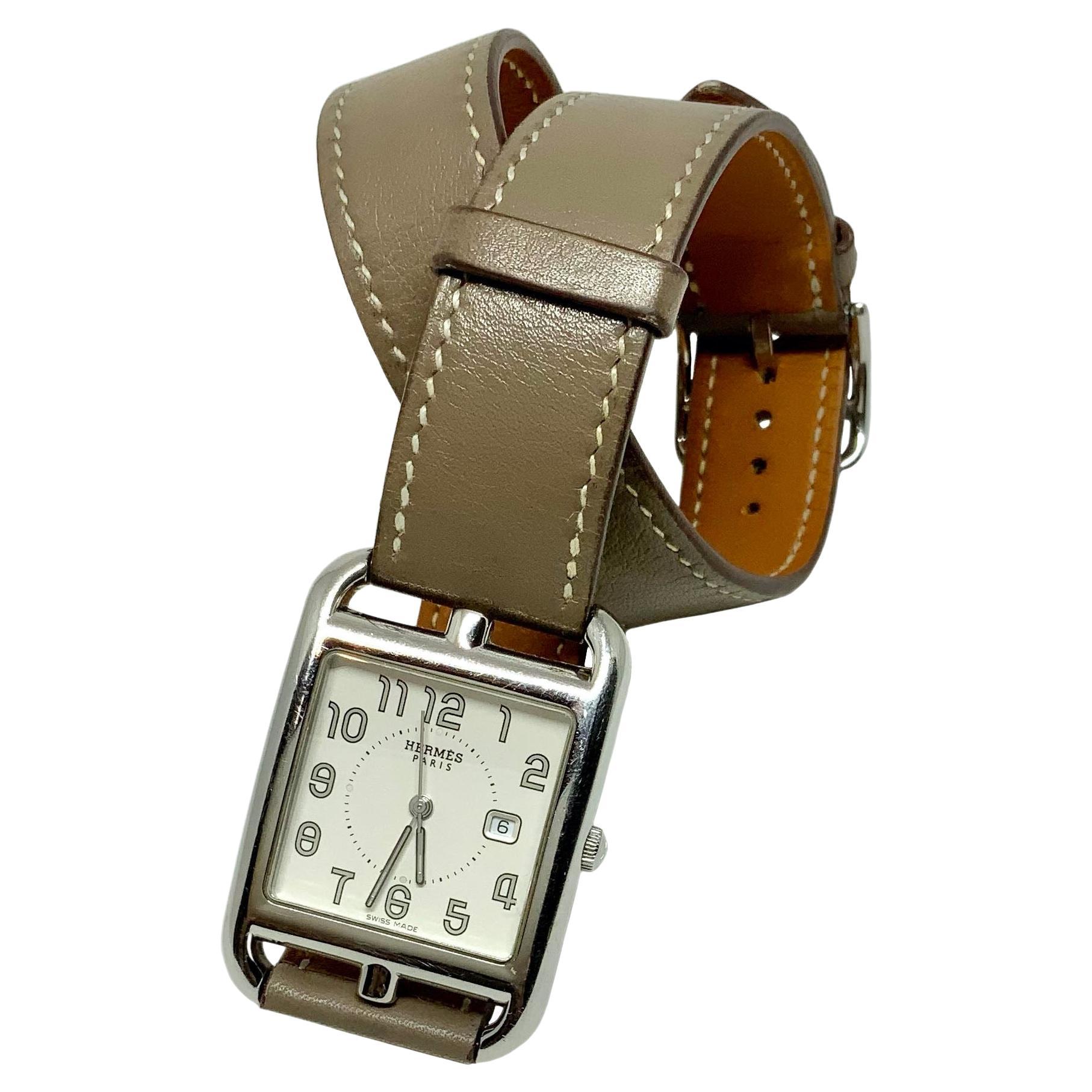 Hermes Stainless Steel Cape Cod MediumSize Wristwatch at 1stDibs