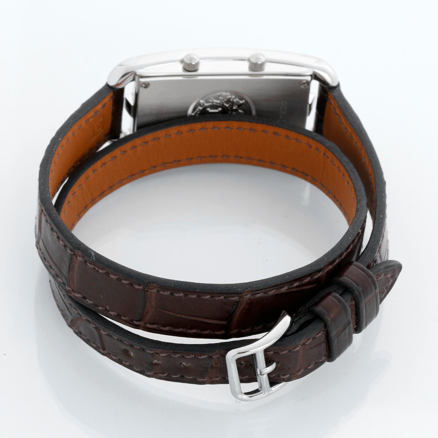 Women's Hermès Cape Cod Dual Time Zone Ladies Stainless Steel Nantucket Watch CC3-210