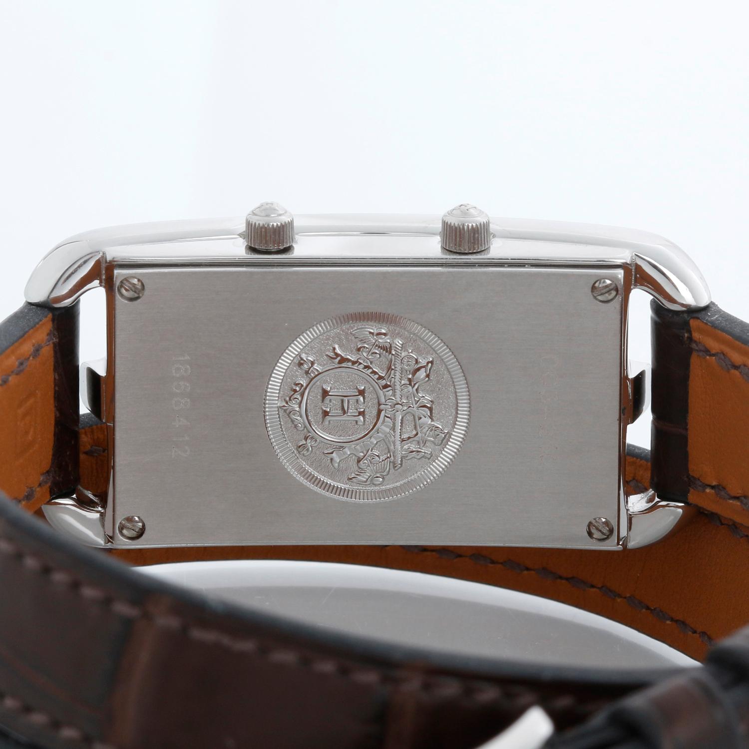 Hermès Cape Cod Dual Time Zone Ladies Stainless Steel Nantucket Watch CC3-210 1