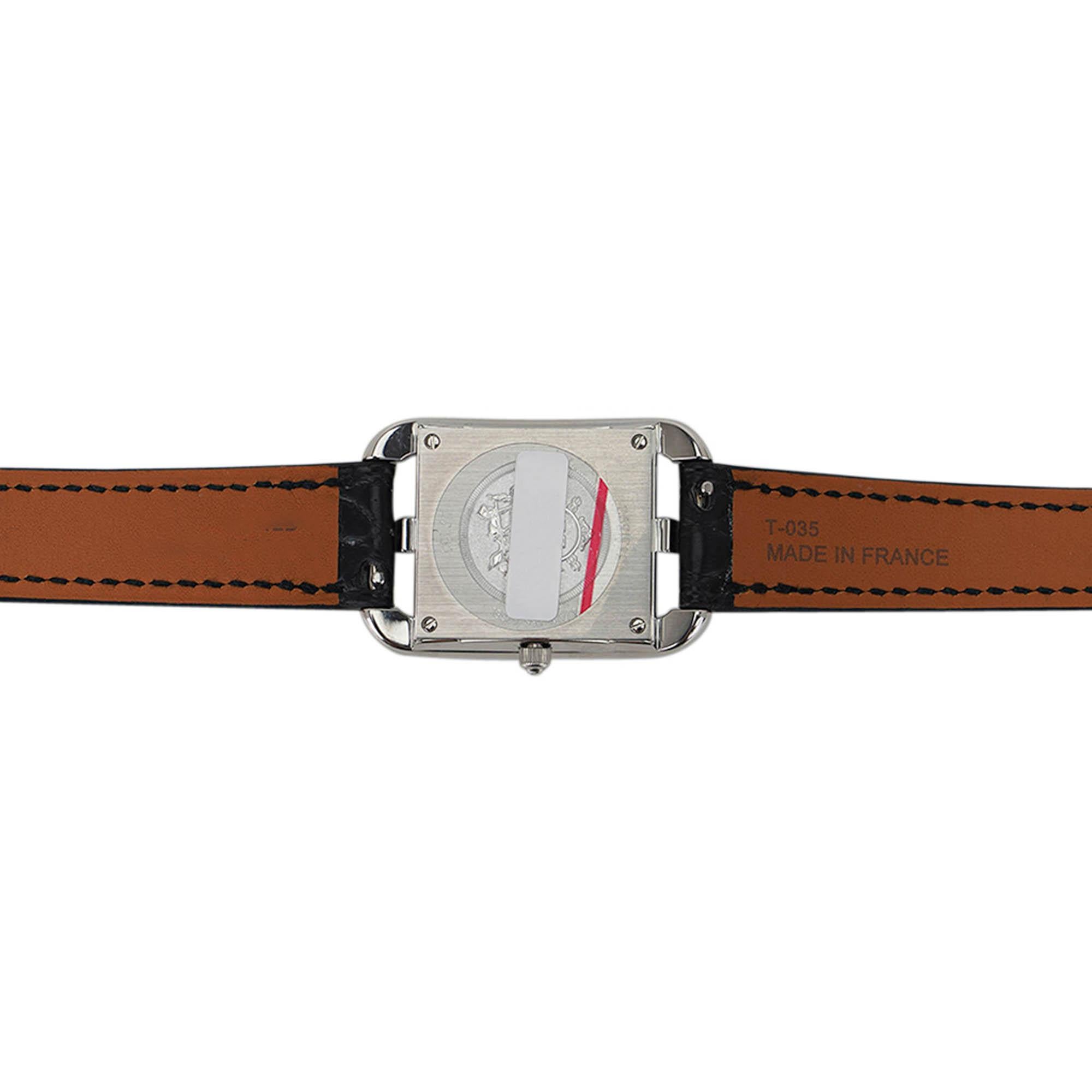 Hermes Cape Cod Hammered Stainless Steel Limited Edtion  Watch For Sale 4