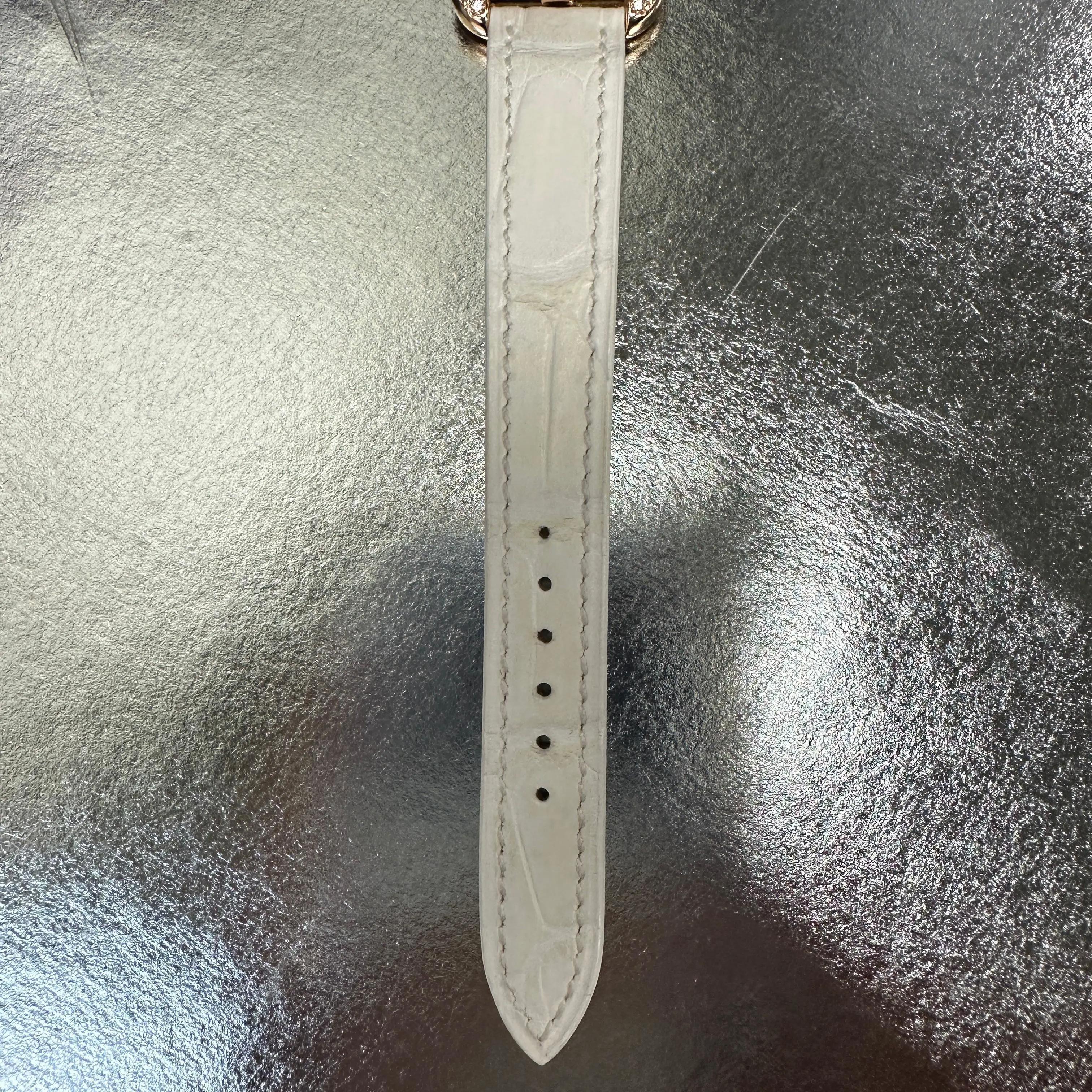 Hermes Cape Cod Joaillier 18k Rose Gold Diamond Cream Dial Watch W054710WW00 For Sale 3