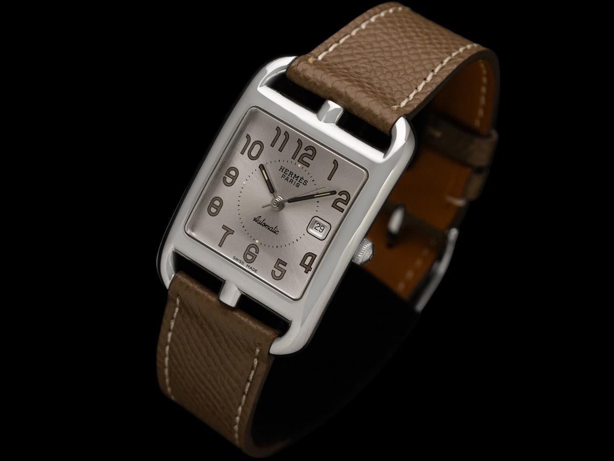 Hermes Cape COD Herren-Automatikuhr - Edelstahl im Zustand „Hervorragend“ im Angebot in Suwanee, GA