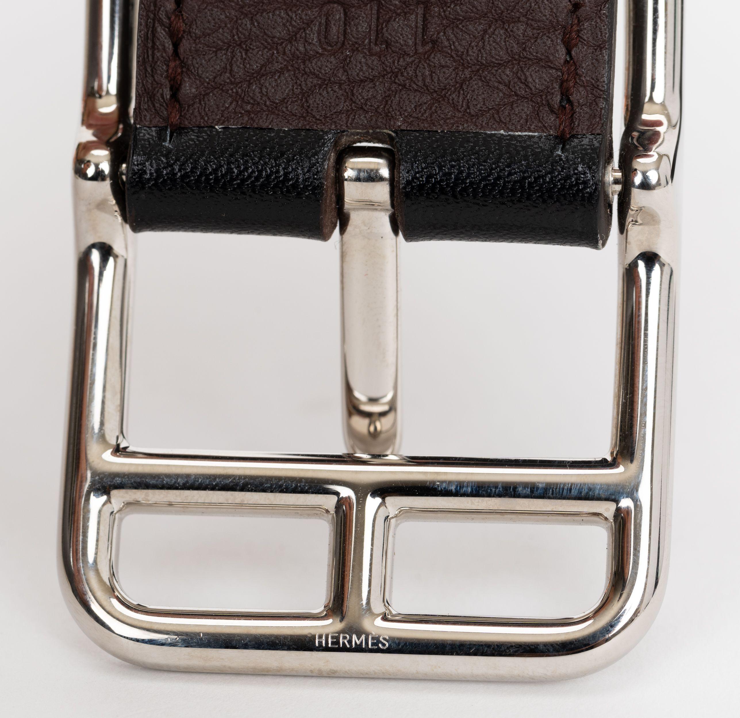 Beige Hermes Cape Cod Reversible Belt For Sale