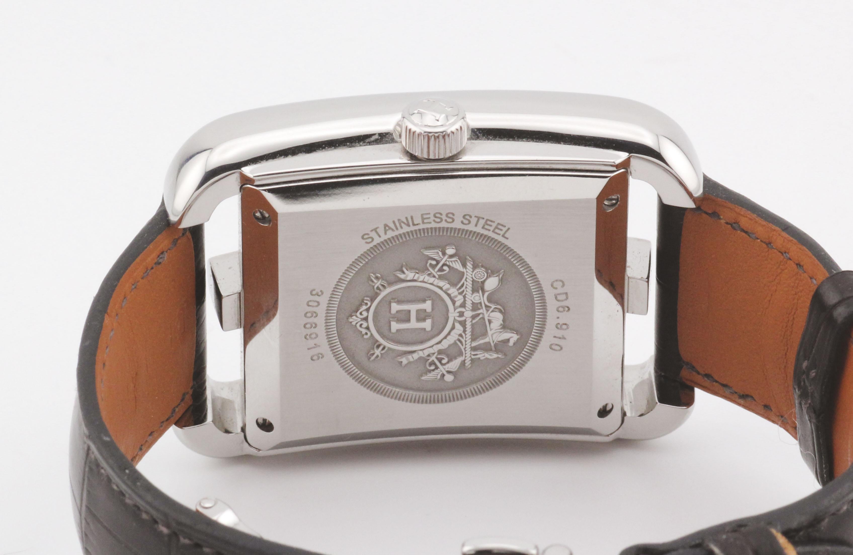 Hermes Cape Cod TGM CD6.910 Automatikuhr Grand Date GMT Weißes Zifferblatt im Angebot 1