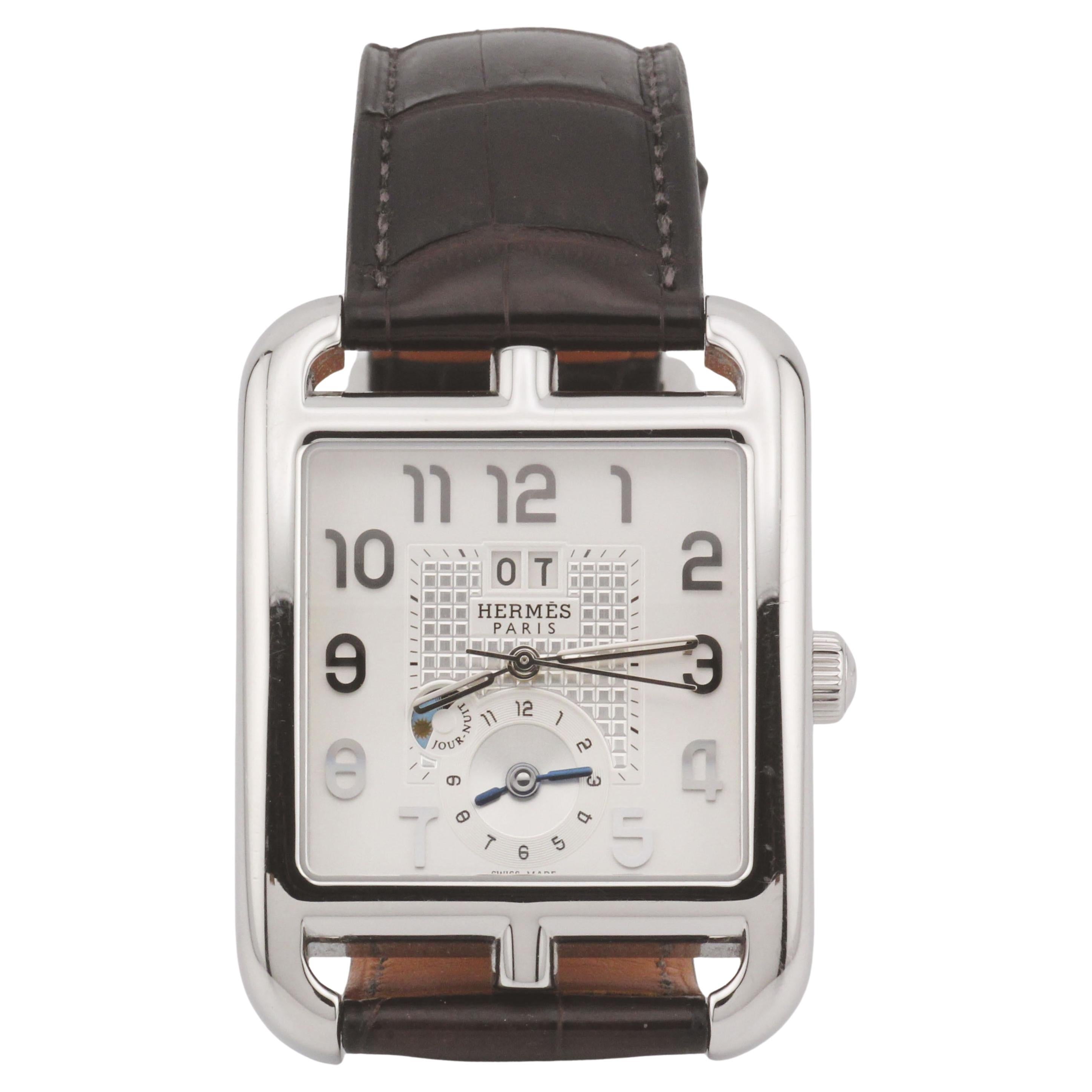 Hermes Cape Cod TGM CD6.910 Automatic Grand Date GMT White Dial Watch