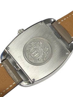 Hermes Cape Cod Tonneau Stahl große Quarz-Armbanduhr