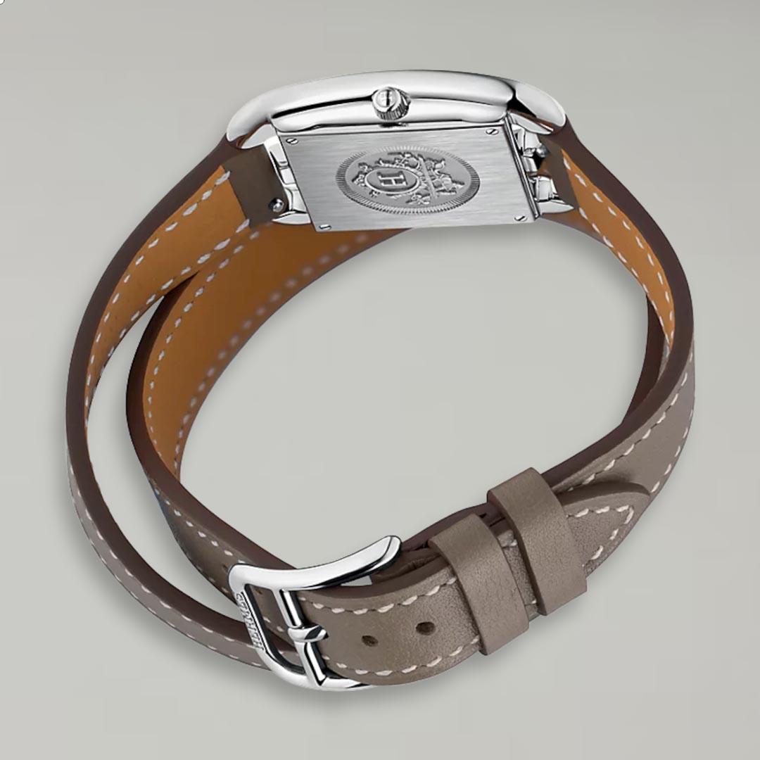 Hermes Cape Cod Watch, Small Model, 31 mm Steel strap etoupe In New Condition In Nicosia, CY