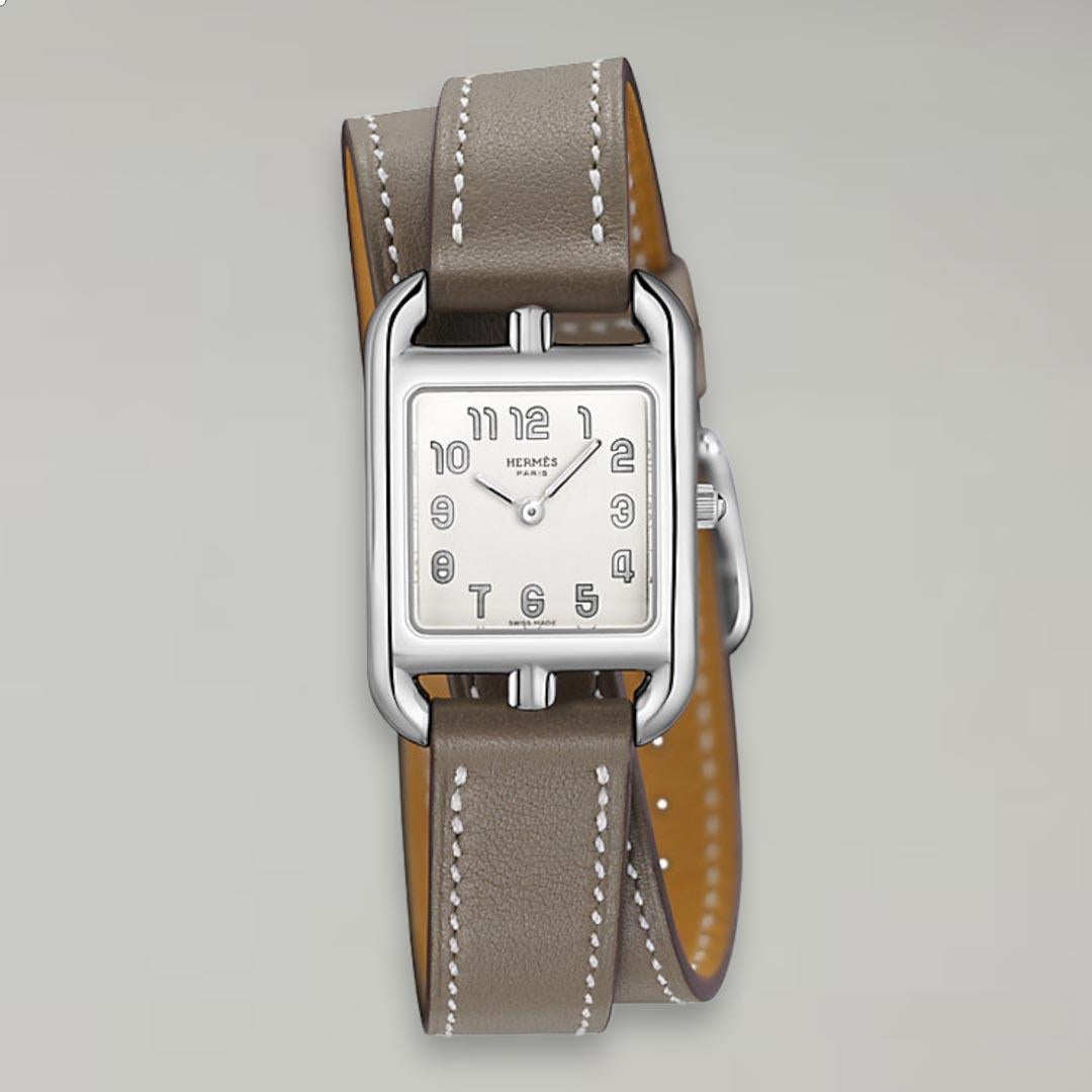 Hermes Cape Cod Watch, Small Model, 31 mm Steel strap etoupe 1