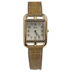 Hermes Cape Cod Yellow Gold Ladies Pearl Dial Quartz Wrist Watch