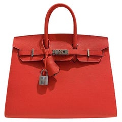 Hermès Capucine Birkin 25 Sellier Epsom Palladium Hardware