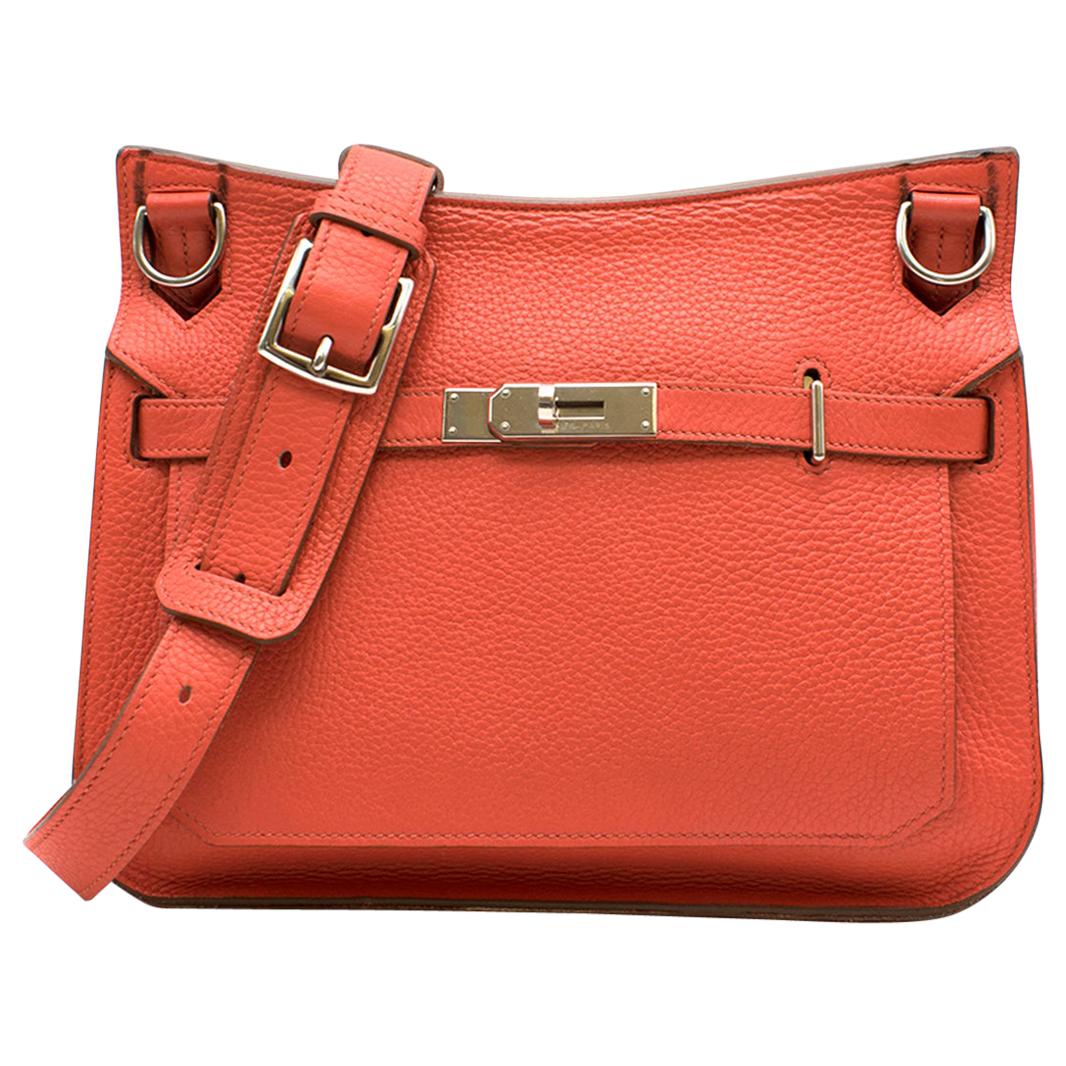 Hermes Capucine Clemence Leather Jypsiere 28 Bag  For Sale