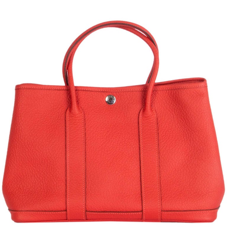 Hermès Rouge Tomate and Capucine Garden Party 36cm of Canvas and Country  Cowhide with Palladium Hardware, Handbags and Accessories Online, 2019