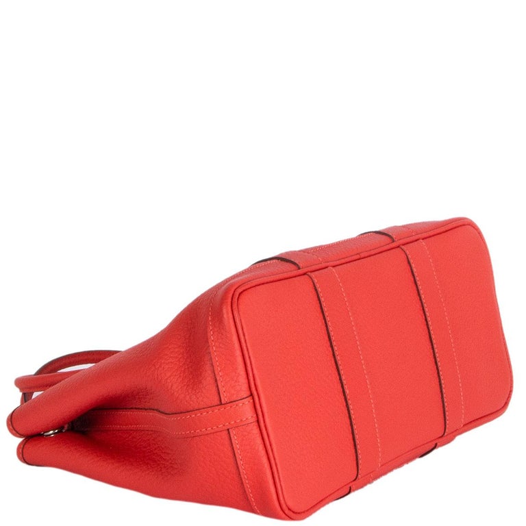 Hermès Rouge Tomate and Capucine Garden Party 36cm of Canvas and