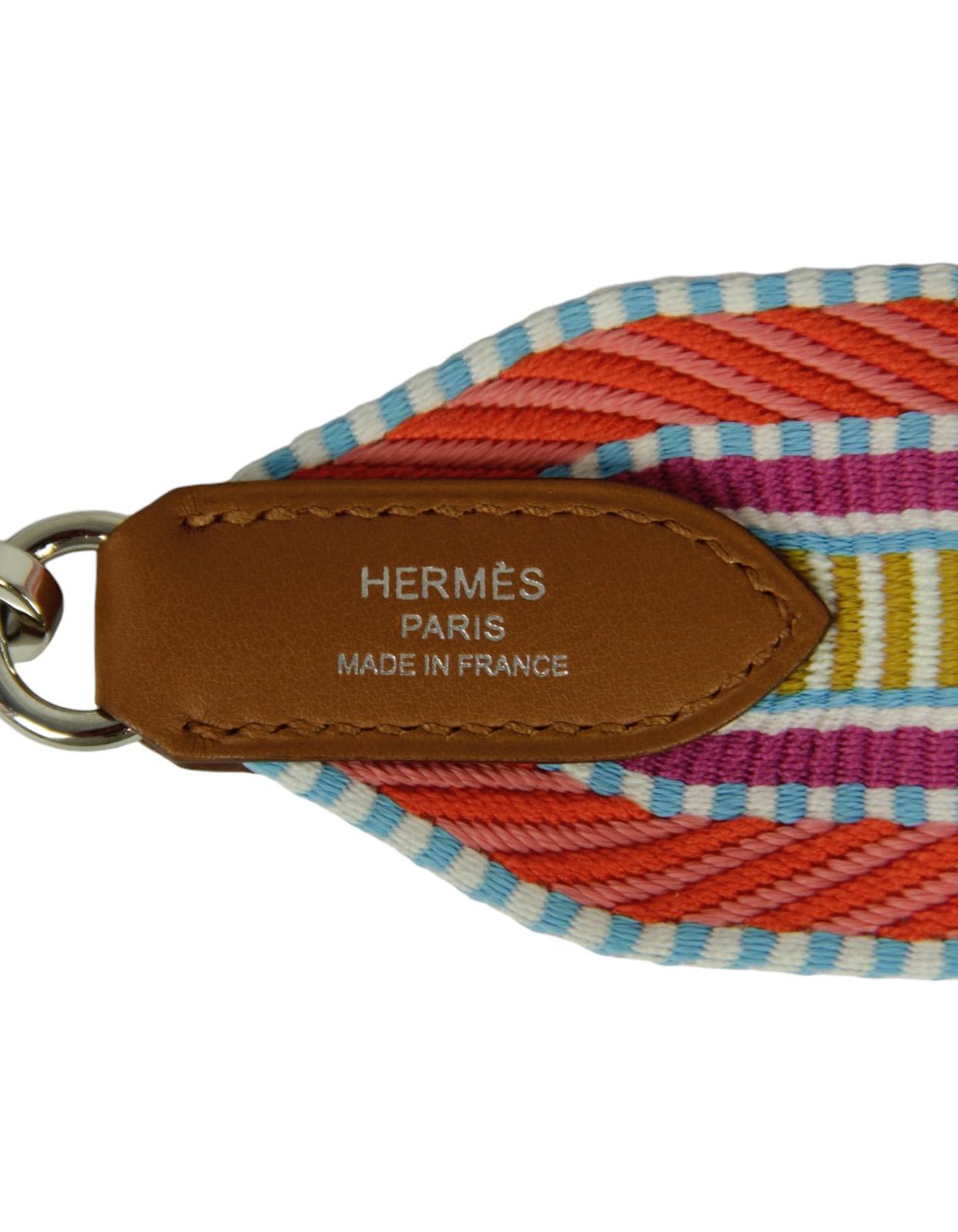 Hermes Capucine/Magnolia Toile Swift 50mm Sangle Cavale Tasche Schulterriemen Damen