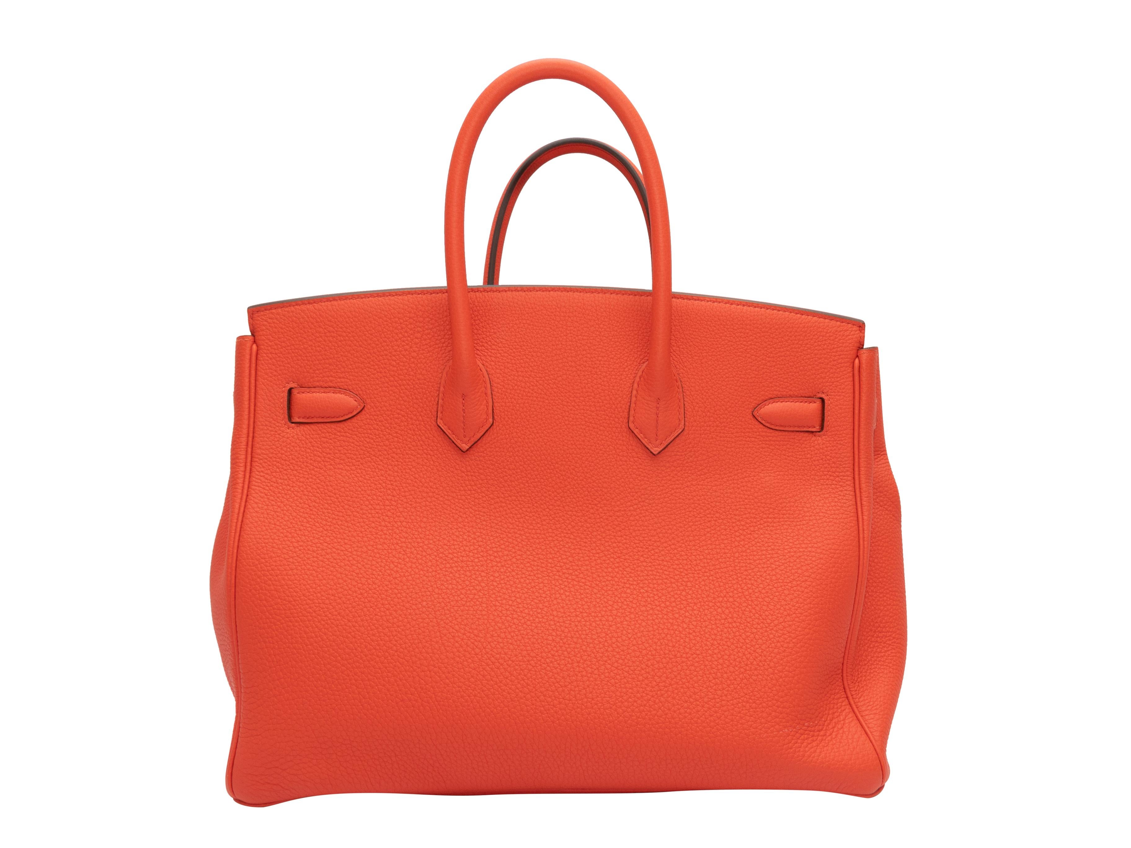 Hermes Capucine Togo 35 Birkin Bag In Good Condition For Sale In New York, NY