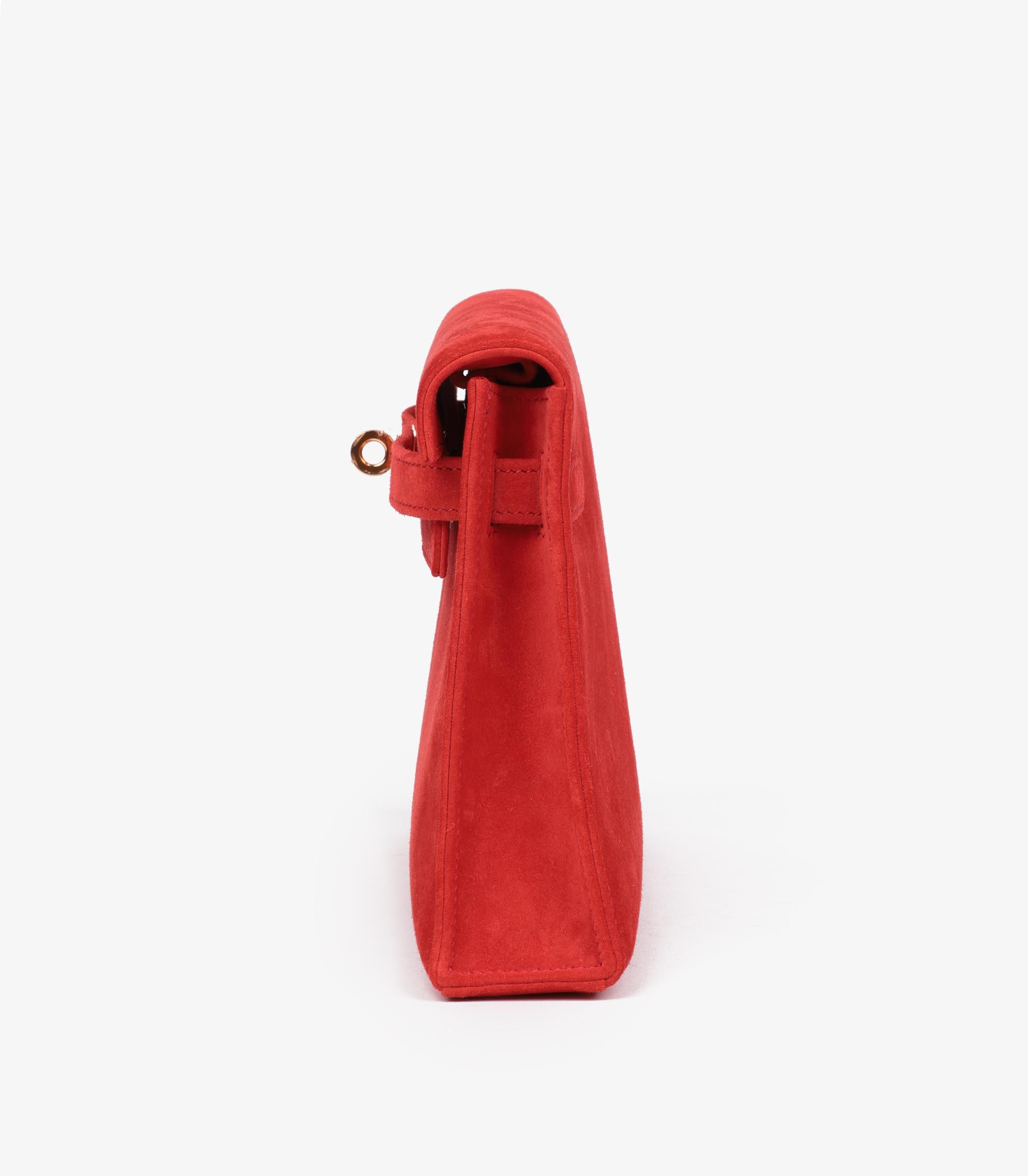 Hermès Capucine Veau Doblis Suede Kelly Elan Unisexe en vente