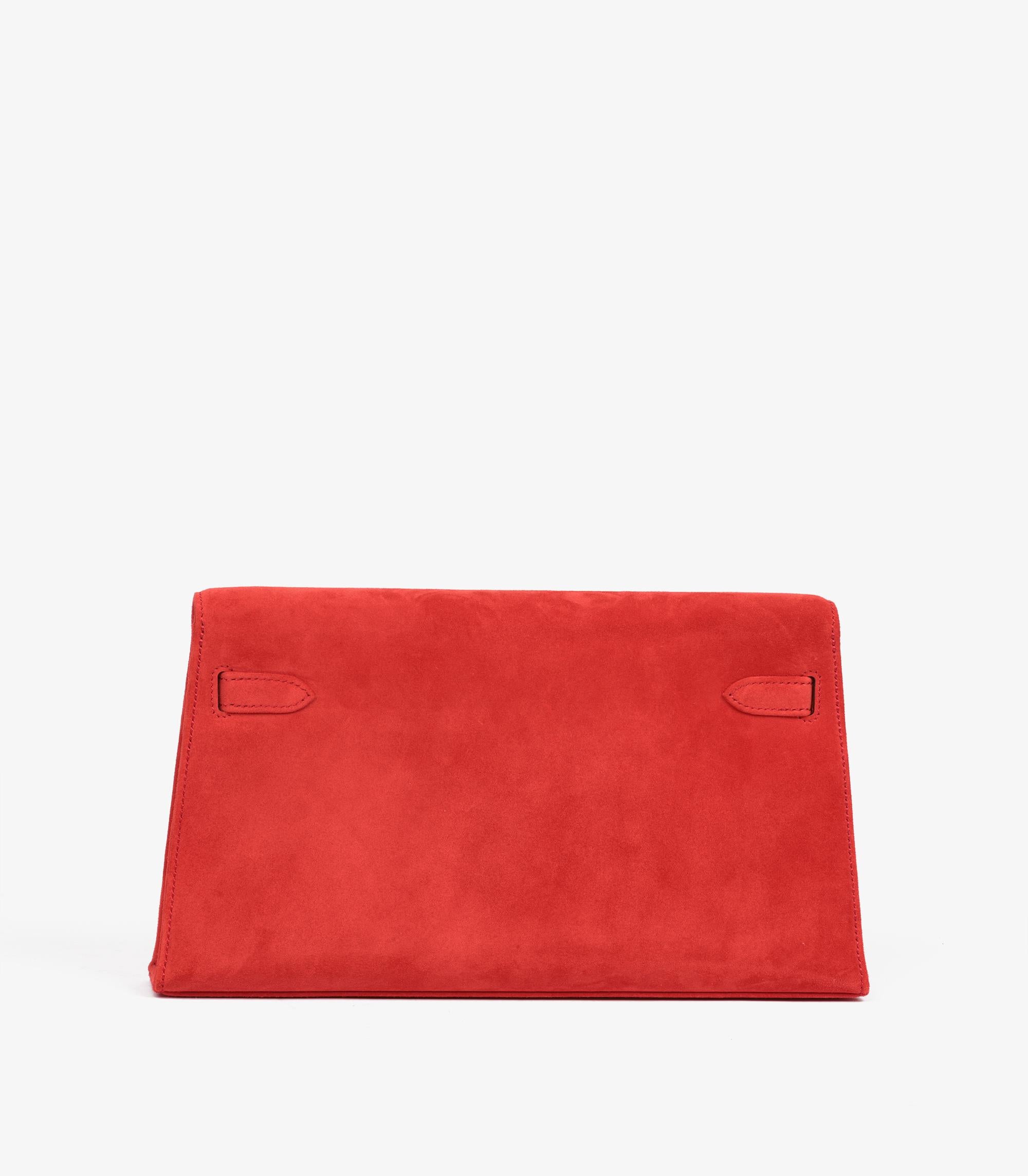 Hermès Capucine Veau Doblis Suede Kelly Elan en vente 1