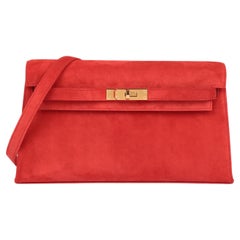 Hermès Capucine Veau Doblis Suede Kelly Elan