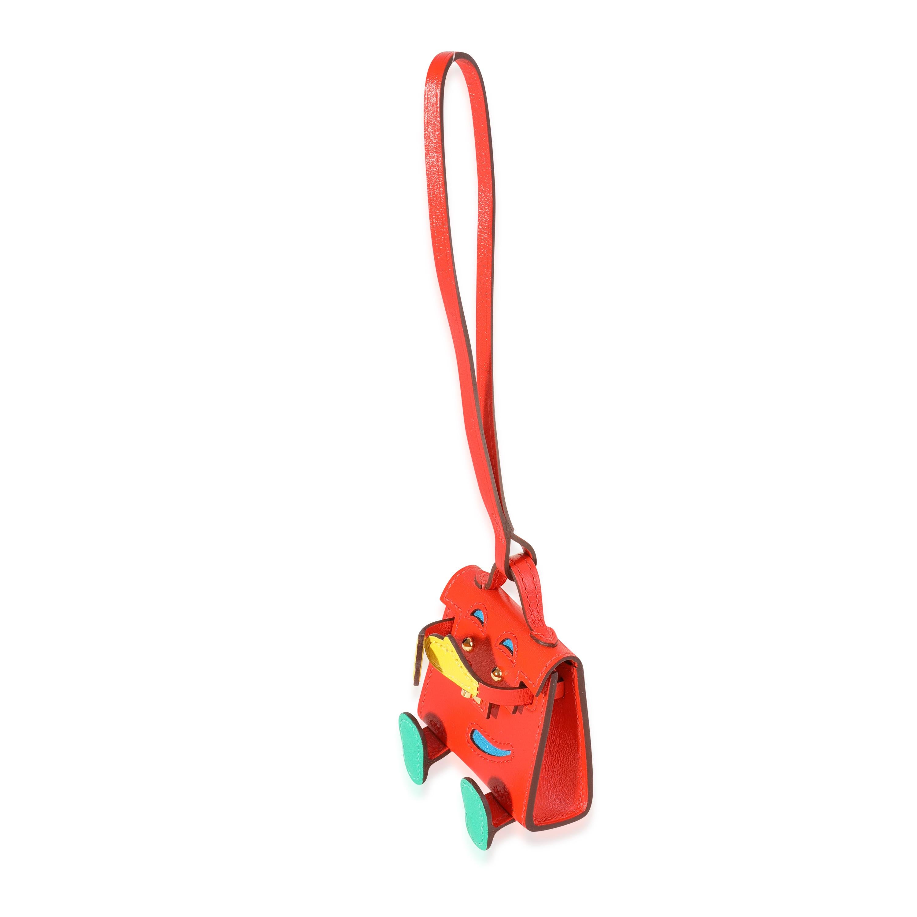 Hermès Capucines Tadelakt & Multicolor Chévre Mysore Quelle Idole Tasche Charme (Rot) im Angebot
