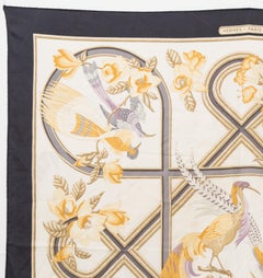 Hermes Caraïbes by Christiane Vauzelles Silk Scarf