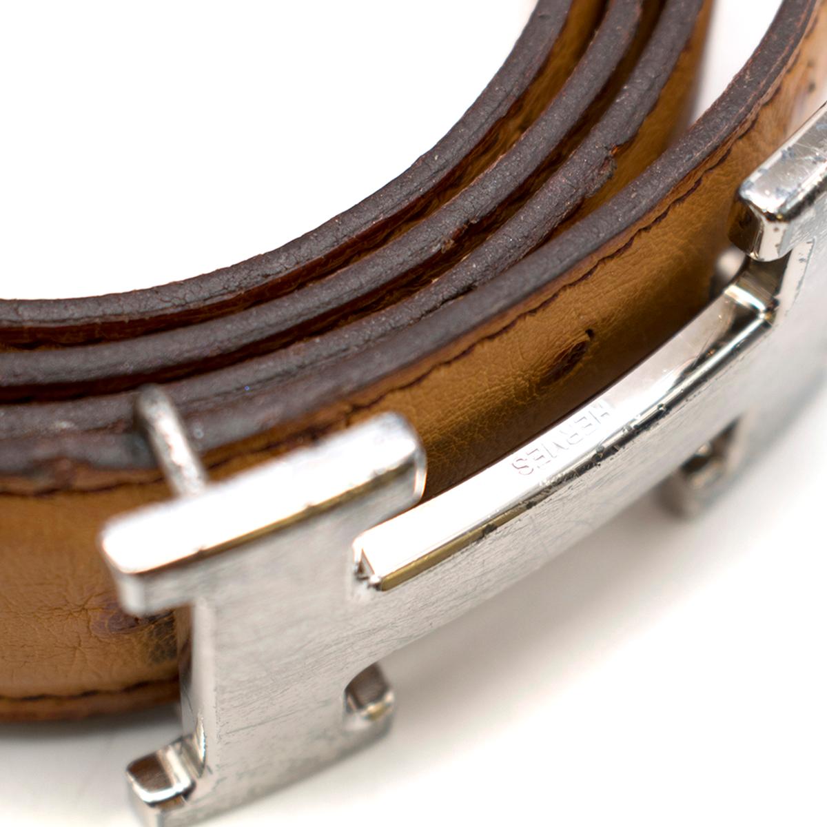 hermes ostrich belt