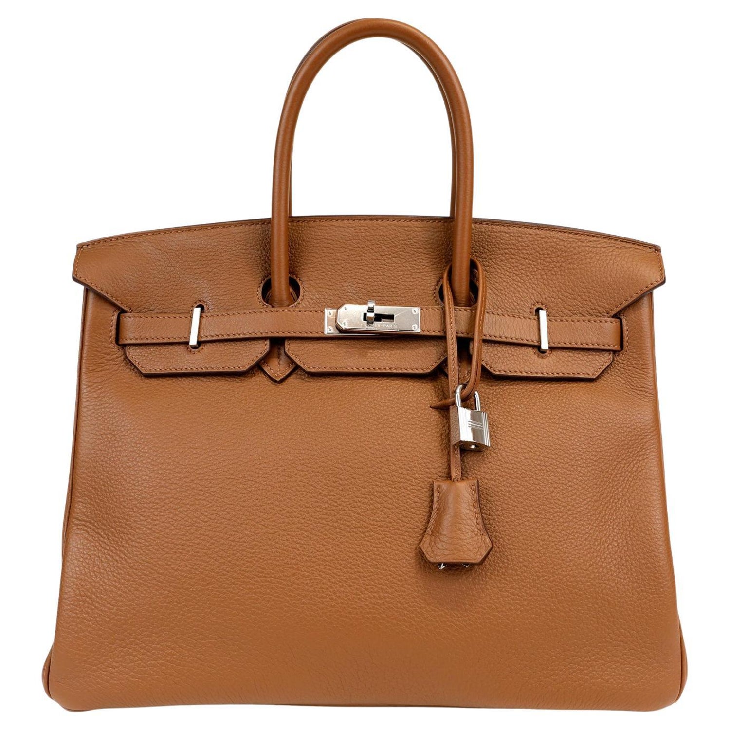 Sold at Auction: Hermes 35cm Brown Custom Hand Painted Birkin