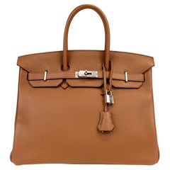 Hermès Caramel Togo 35 cm Birkin Bag
