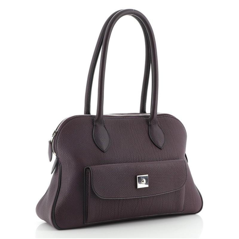 Black Hermes Caravas Handbag Leather 35
