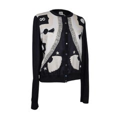 Hermes Poste et Cavalerie Cardigan Court Twillaine Black and White 42