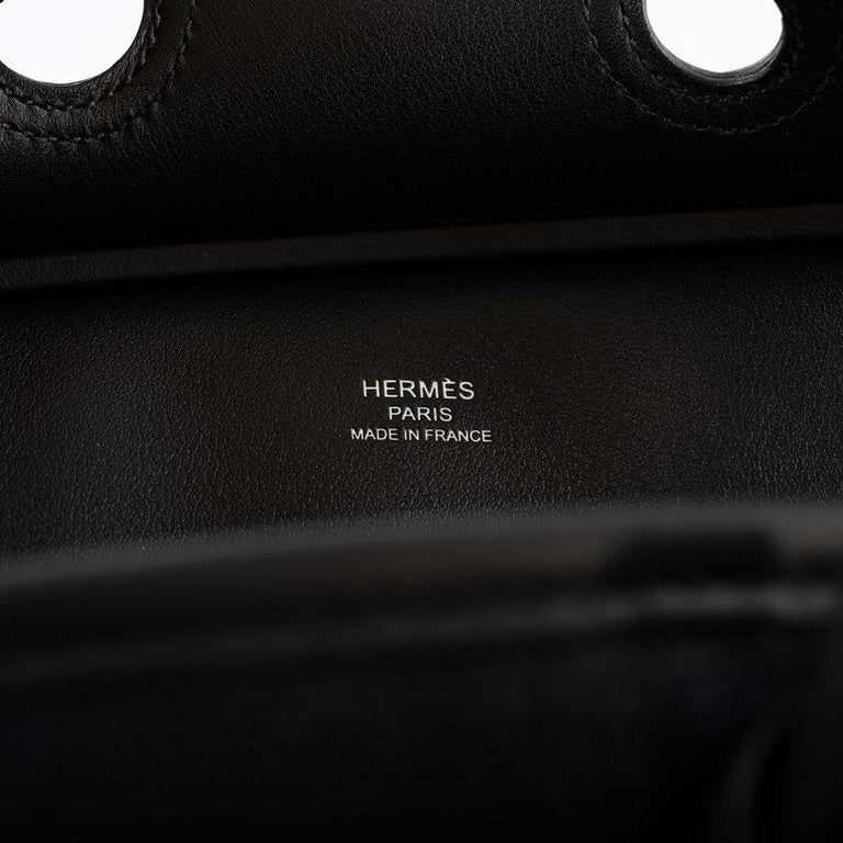 Hermès Cargo Birkin 25 Black Swift and Toile Canvas with Palladium Hardware