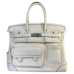 Hermes Birkin Cargo 35 Nata Toile and Swift Palladium Hardware