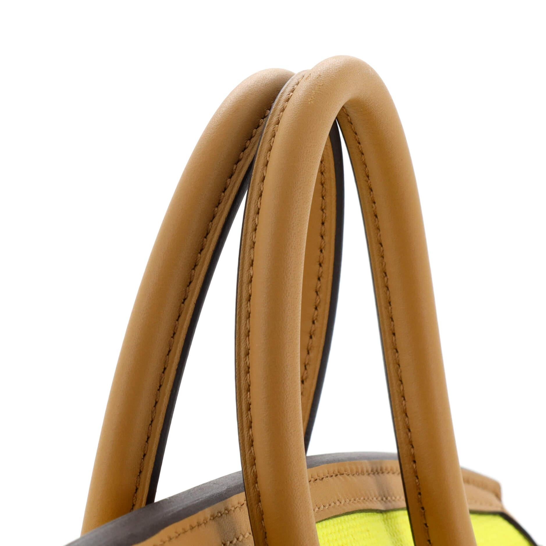 Hermès Cargo Birkin Tasche Toile und Swift 25 im Angebot 6