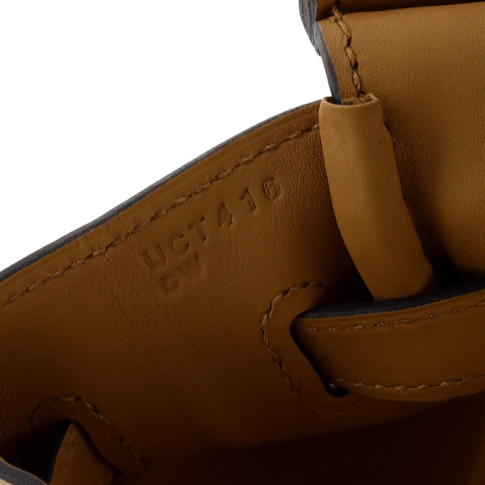 Hermès Cargo Birkin Tasche Toile und Swift 25 im Angebot 7