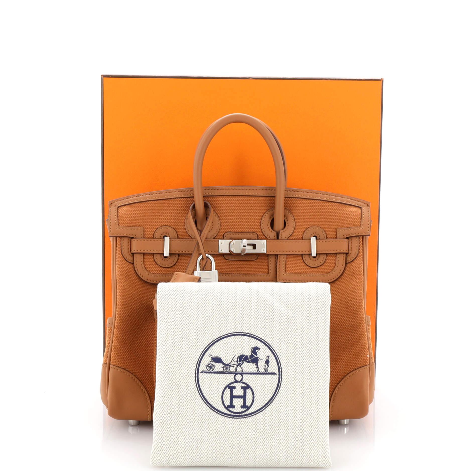 Hermes Limited Edition Birkin 35 Bag Cargo Sesame Toile Goeland