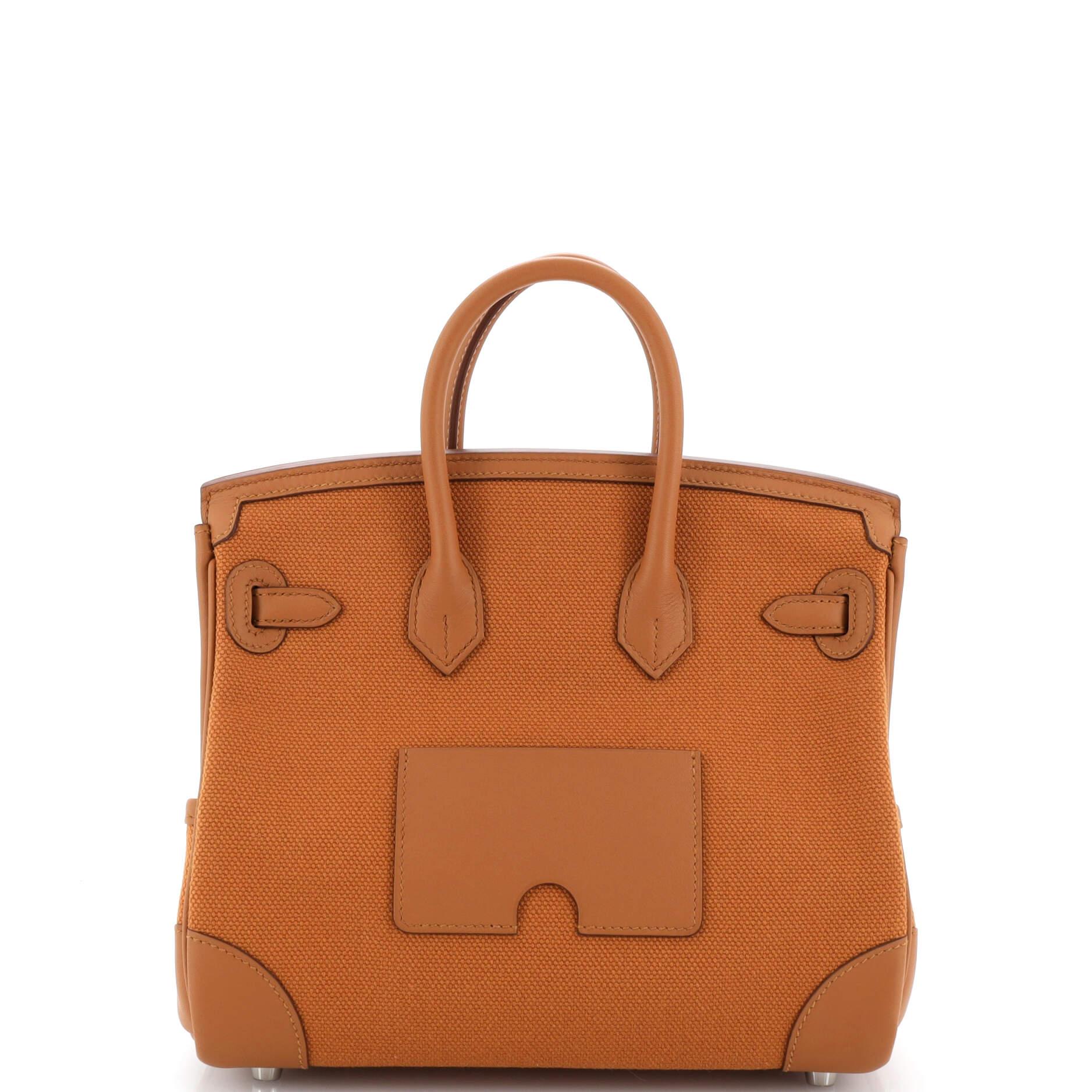 Women's Hermes Cargo Birkin Bag Toile and Swift 25